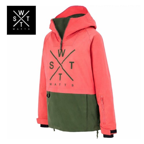 Anorak de ski WATTS Method G Rose fluo/Kaki Femme