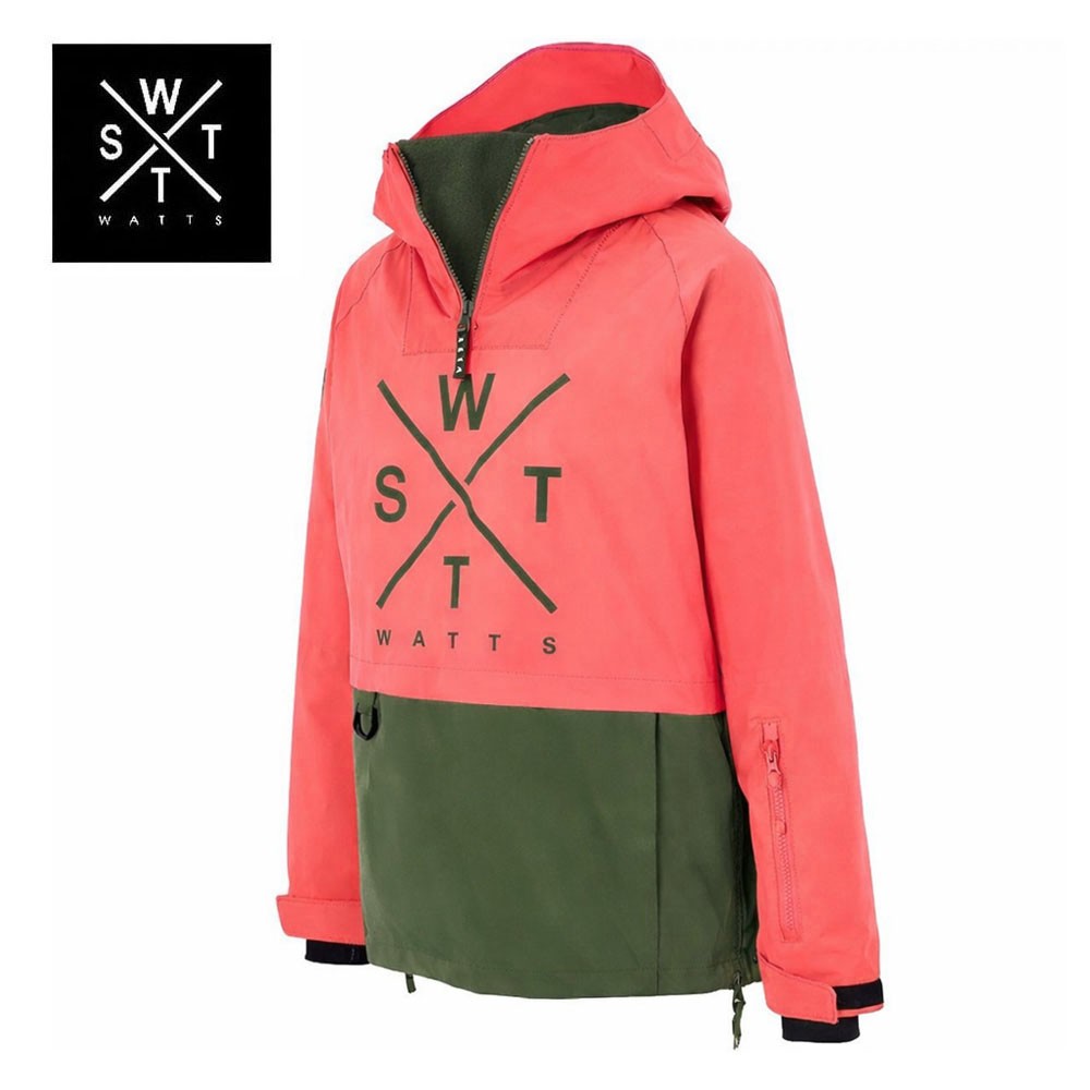 Anorak de ski WATTS Method G Rose fluo/Kaki Femme