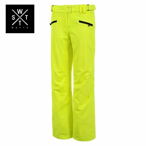 Pantalon de ski WATTS Bardo Jaune fluo Femme