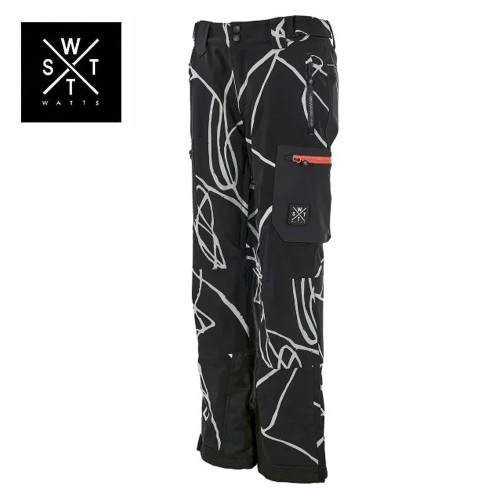 Pantalon de ski WATTS X Elipse Noir/Vert d'eau Femme