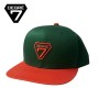 Casquette DEGRE 7 Vert forêt/Orange Unisexe
