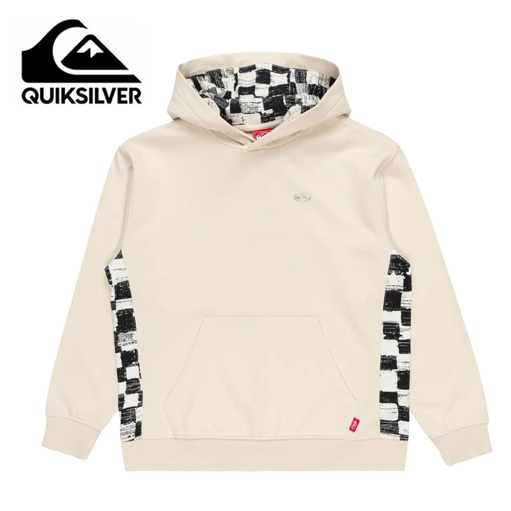Sweat à capuche QUIKSILVER Saturn Hoddie Block Beige Junior