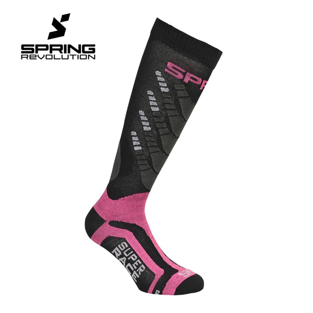 Chaussettes de ski SPRING Sky Race Noir/Rose Unisexe