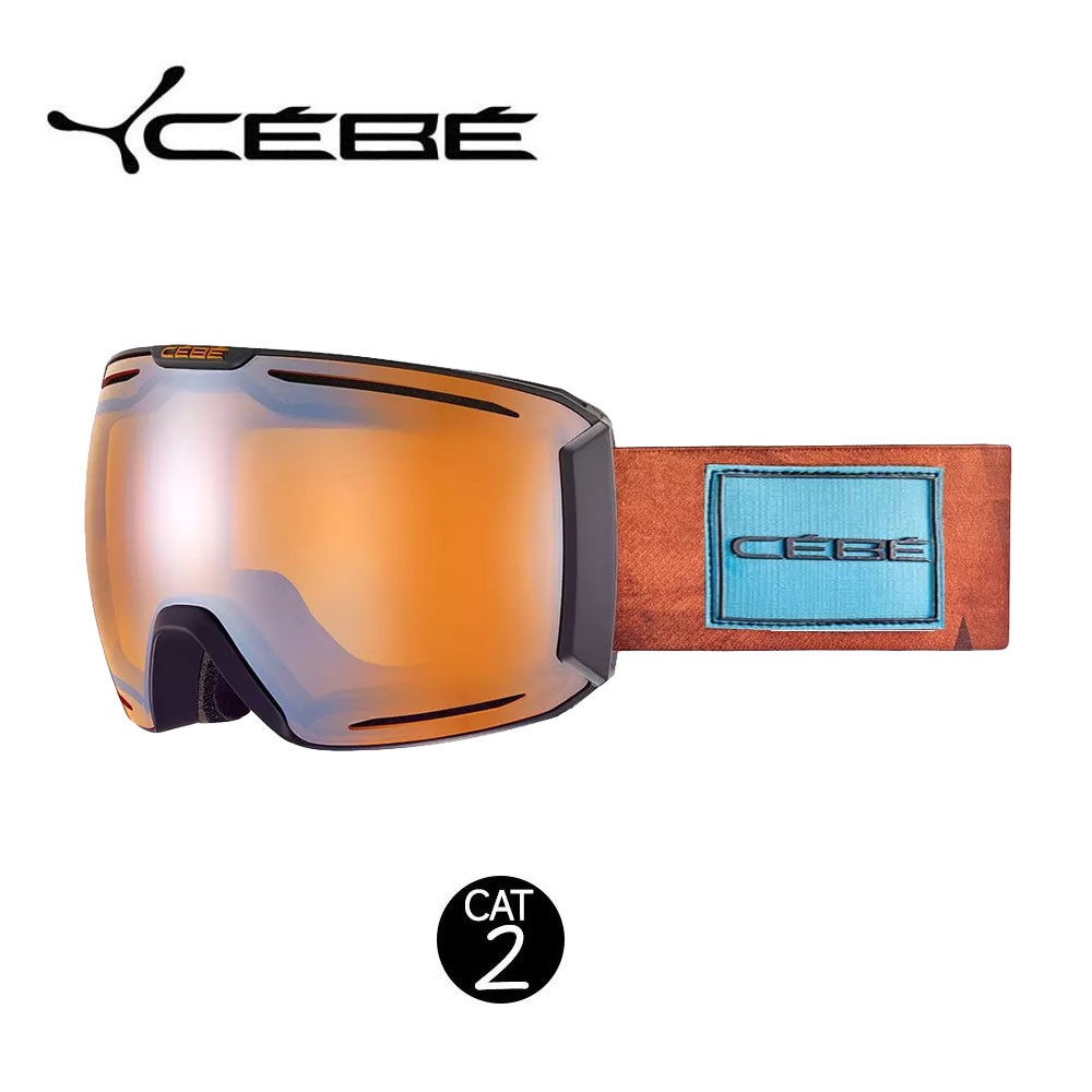 Masque de ski CEBE Horizon Orange/Noir Cat.2
