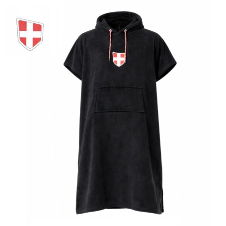 Poncho COSY & SNOW Terry Noir Unisexe