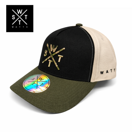 Casquette WATTS 1 London Kaki/Noir Unisexe