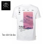 T-shirt WATTS Tracks Blanc Homme