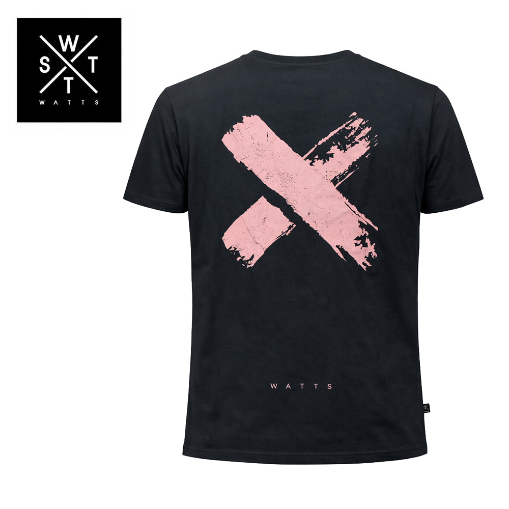 T-shirt WATTS Paint Noir Homme