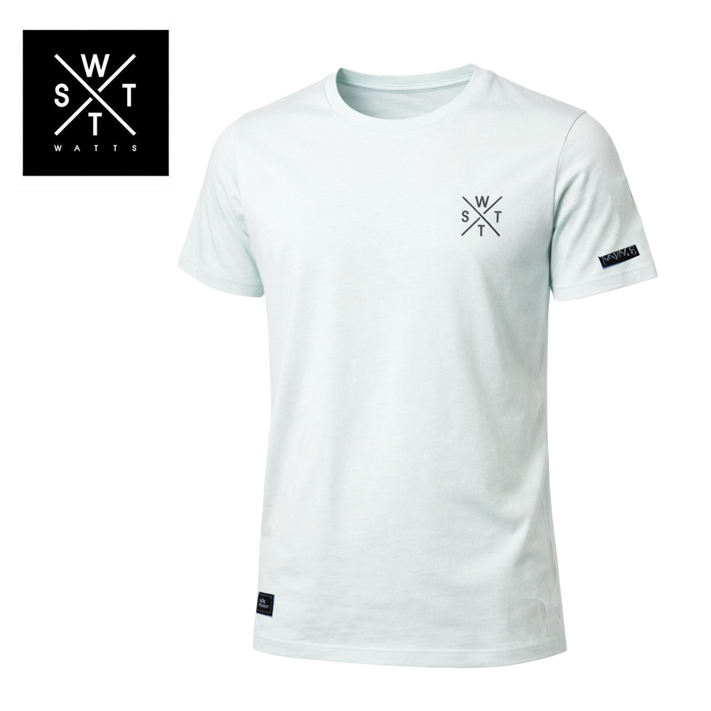 T-shirt WATTS Watts01 Vert d'eau Homme