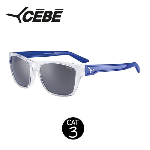 Lunettes de soleil CEBE Hacker Transparent/Bleu - Cat.3