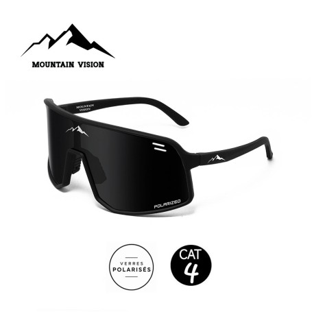 Lunettes polarisées MOUNTAIN VISION Look Noir - Cat.4