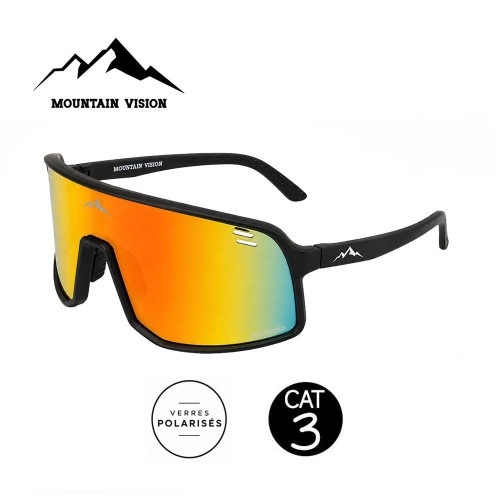 Lunettes polarisées MOUNTAIN VISION Look Noir - Cat.3
