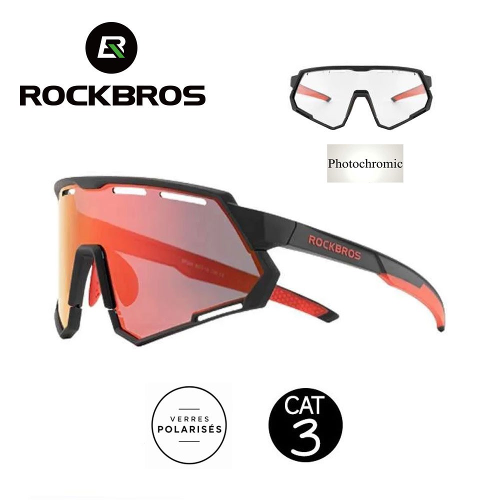 Lunettes ROCKBROS Vélo Vista Noir - Polarisées/Photochromique
