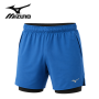 Short de running MIZUNO Core 7.5 Inches 2 in 1 Bleu Homme