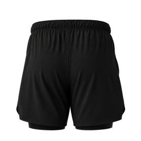 Short de running MIZUNO Core 7.5 Inches 2 in 1 Noir Homme