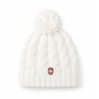 Bonnet de Ski Croix de Savoie Pompon Blanc Unisexe