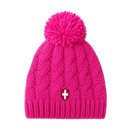 Bonnet de ski Savoie Pompon Rose Fluo Unisexe