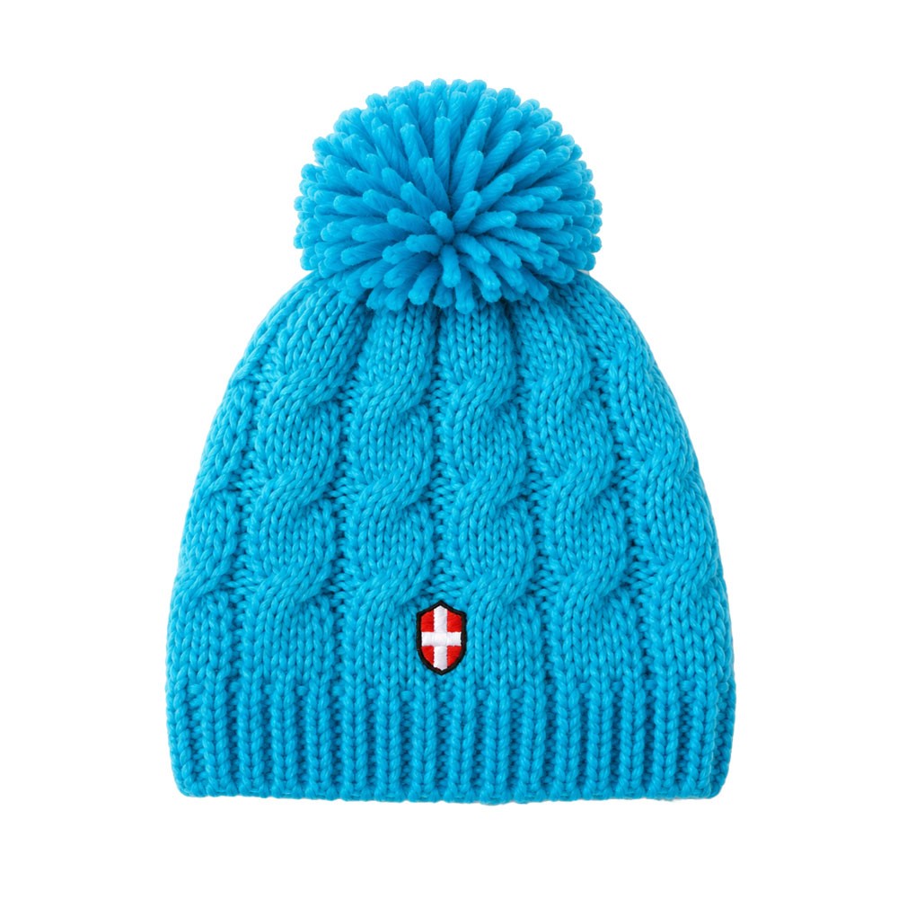 Bonnet de ski Croix de Savoie Pompon Bleu Clair Unisexe