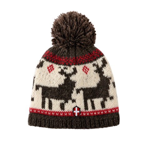 Bonnet de ski en laine Savoie Pompon Rennes Unisexe