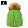 Bonnet de ski Pompon COSY & SNOW Eden Vert Fluo Femme