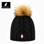 Bonnet de ski Pompon COSY & SNOW Eden Noir Femme