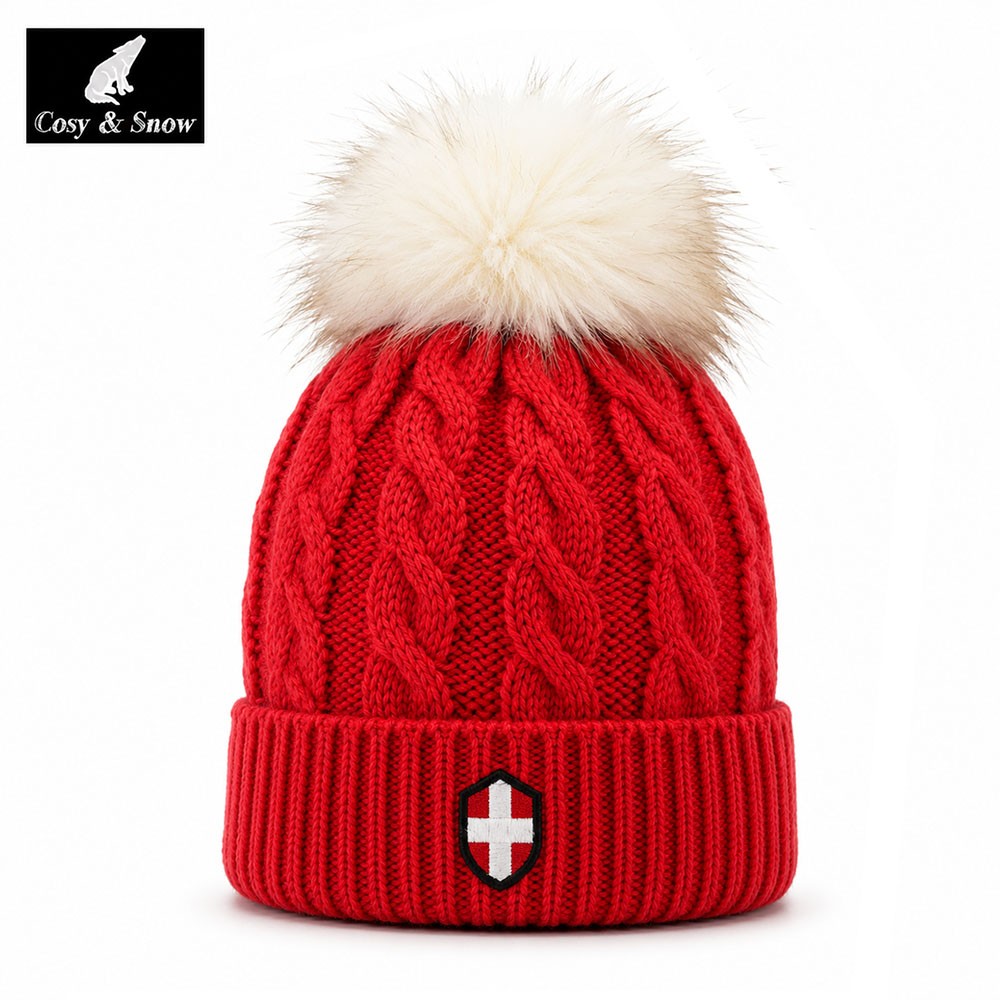 Bonnet de ski COSY & SNOW Steph Rouge Femme