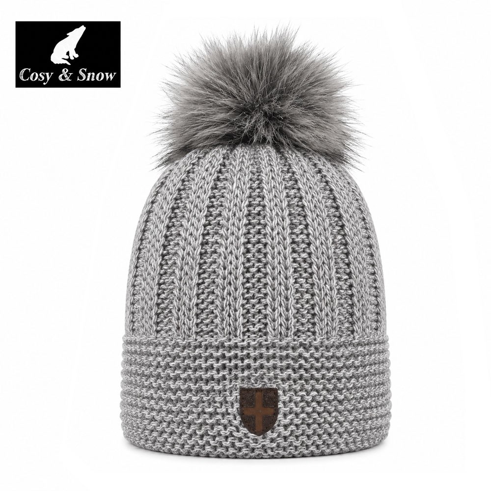 Bonnet de ski COSY & SNOW Brita Gris Chiné Femme