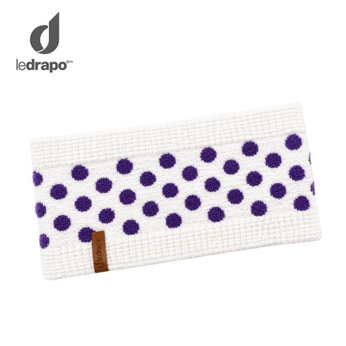 Bandeau LE DRAPO Pois Violet Blanc Femme