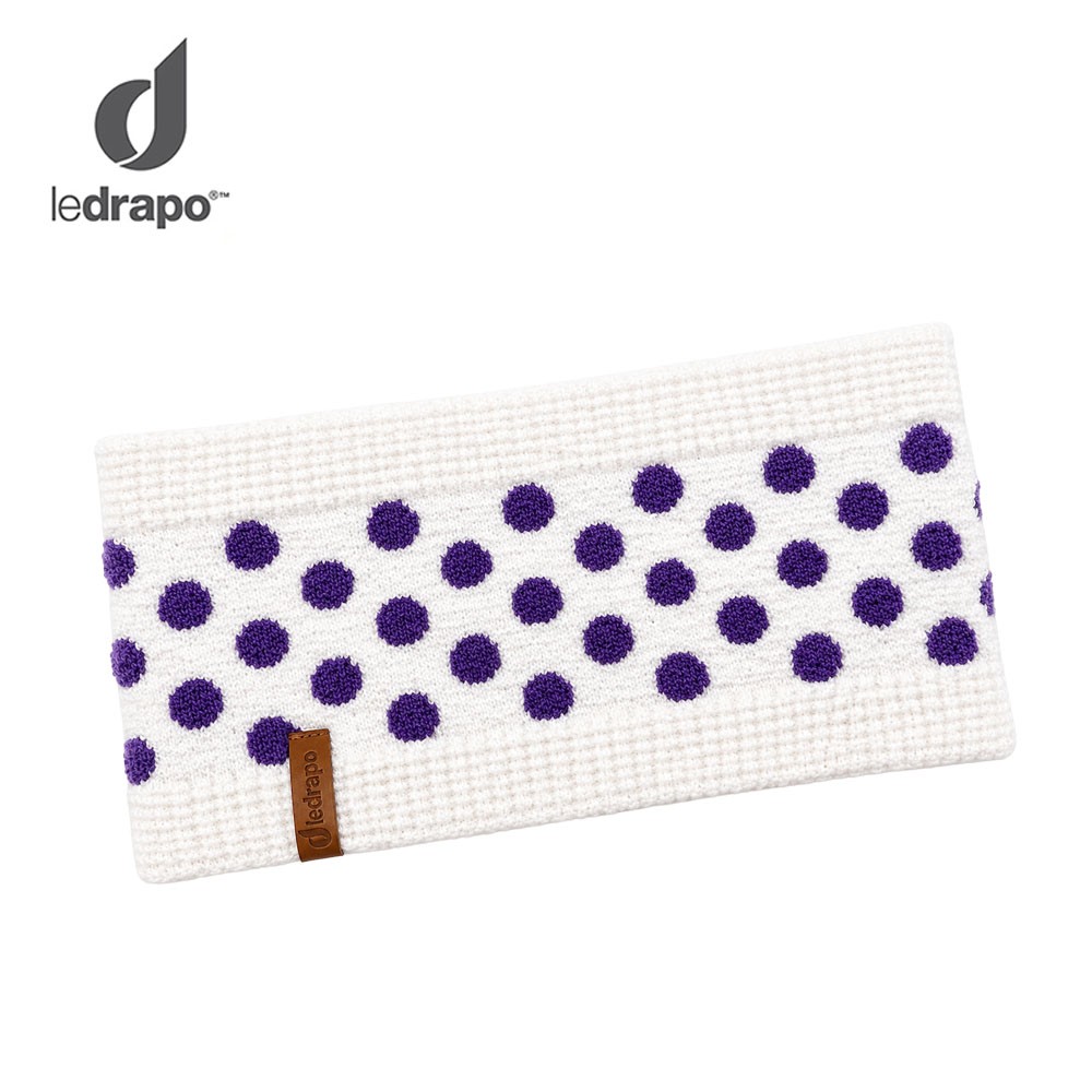 Bandeau LE DRAPO Pois Violet Blanc Femme