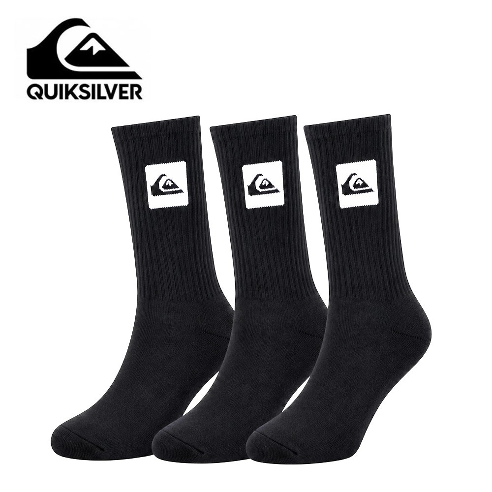 Chaussettes QUIKSILVER Regular Crew Noir Junior (X 3 paires)