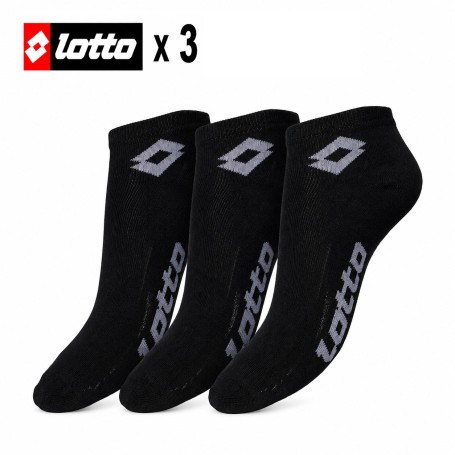 Socquette LOTTO Noire Junior (X 3 paires)
