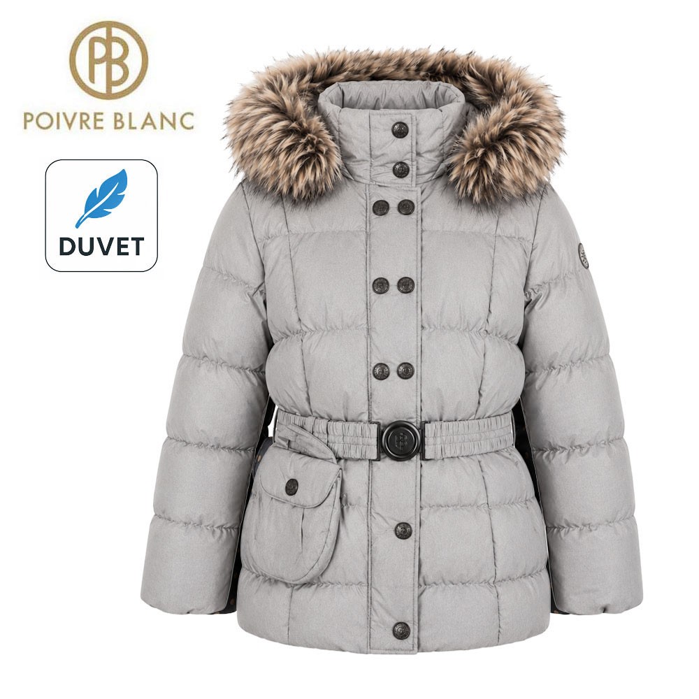 Doudoune POIVRE BLANC W13-1208 BBGL/A Argent BB Fille