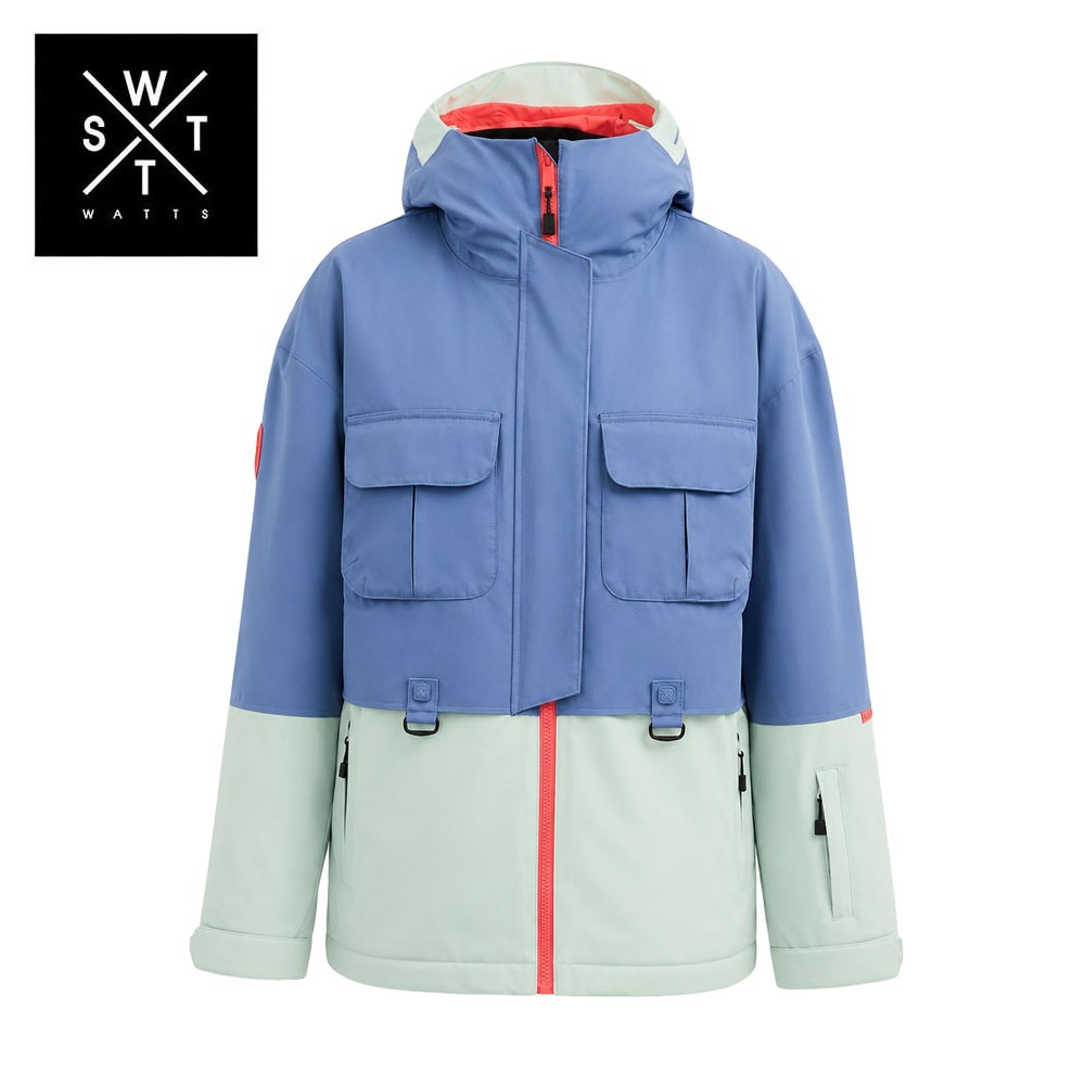 Parka de ski WATTS X Wire Bleu/Vert Femme