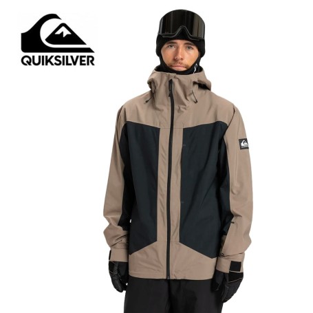 Veste de ski QUIKSILVER Ultralight Stretch 20K Beige/Noir Homme