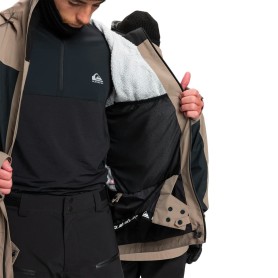 Veste de ski QUIKSILVER Ultralight Stretch 20K Beige/Noir Homme