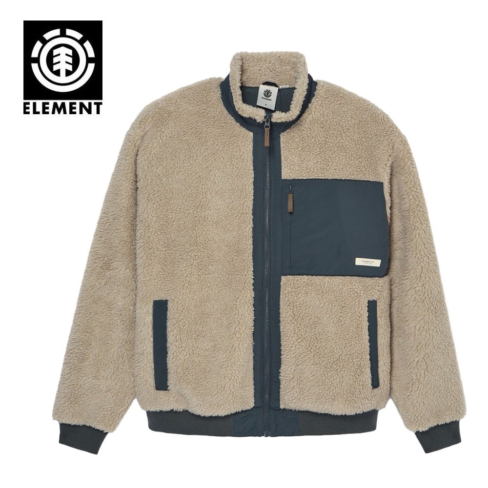 Veste polaire ELEMENT Oak Sherpa Beige Homme