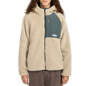 Veste polaire réversible ELEMENT Wolfe Sherpa Beige Homme