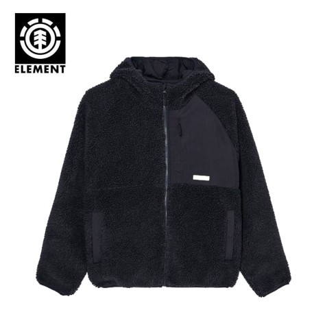 Veste polaire réversible ELEMENT Wolfe Sherpa Noir Homme