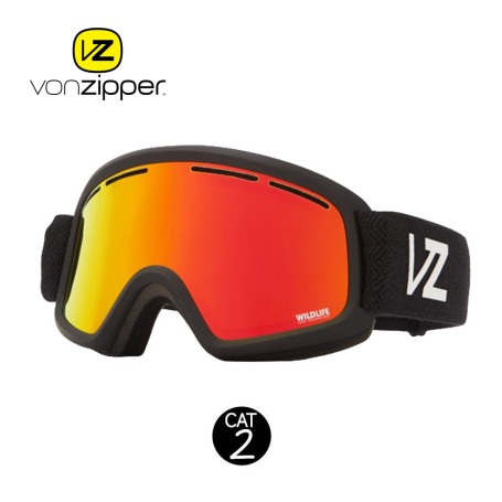 Masque de ski VONZIPPER Trike Noir/Fire Cat.2