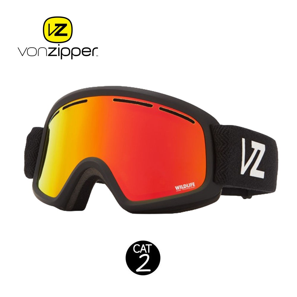 Masque de ski VONZIPPER Trike Noir/Fire Cat.2
