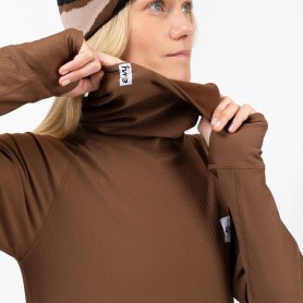 Haut thermique EIVY Icecold Gaiter Rib Top Marron Femme