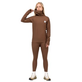 Haut thermique EIVY Icecold Gaiter Rib Top Marron Femme
