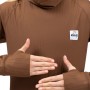 Haut thermique EIVY Icecold Gaiter Rib Top Marron Femme