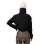 Sweat polaire EIVY Peg Zip Cropped Noir Femme