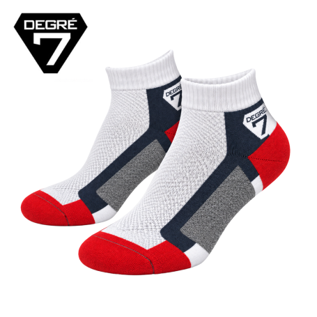 Chaussettes running DEGRE7 Bleu/Rouge Homme