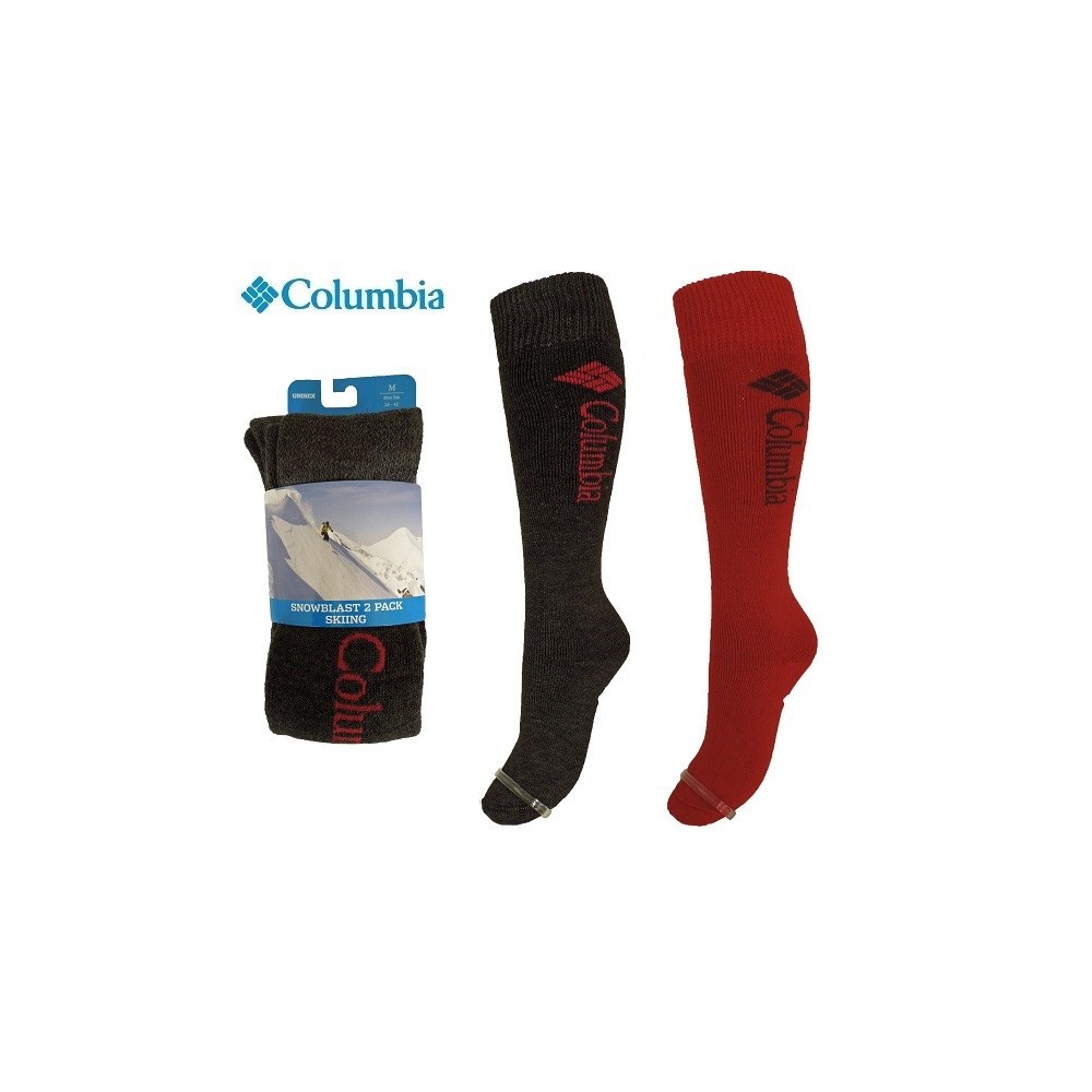 Chaussettes de ski (Pack x2) COLUMBIA Snowblast Anthra/Red