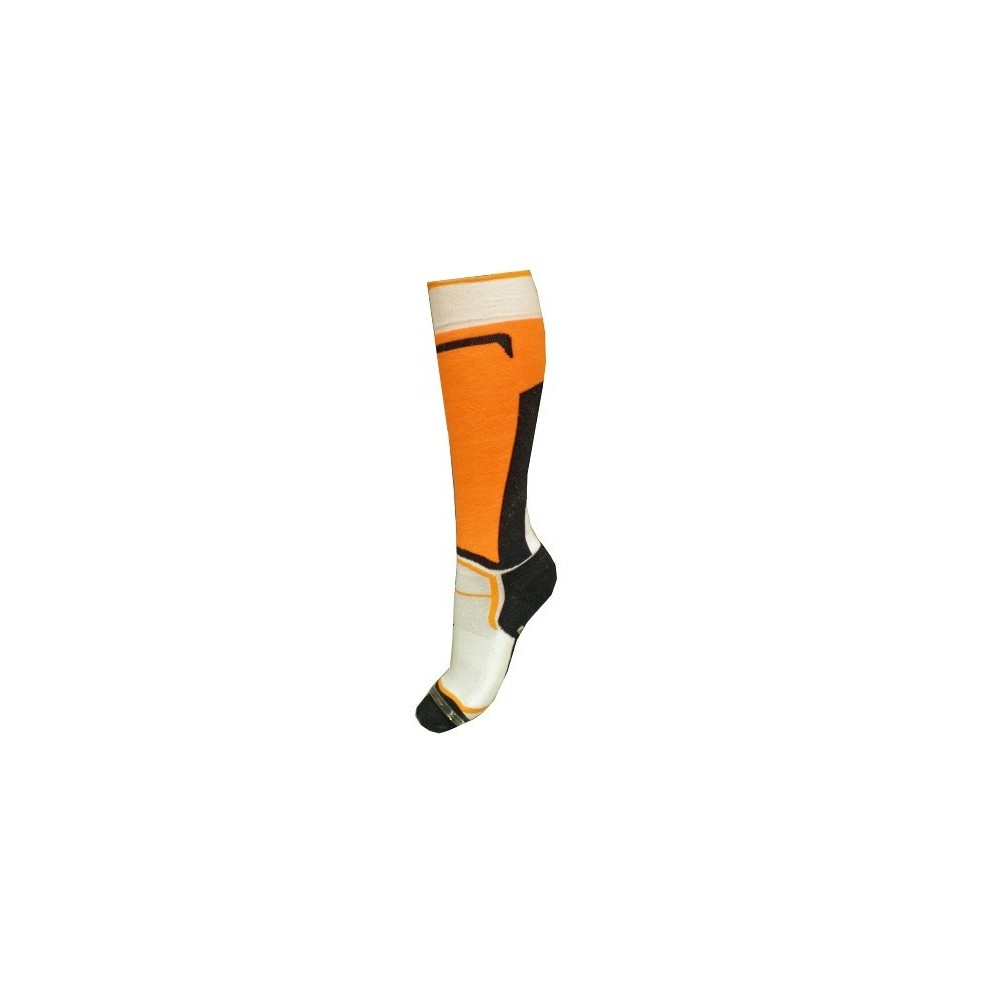 Chaussettes de ski SKI SOCKS Noir/orange Unisexe