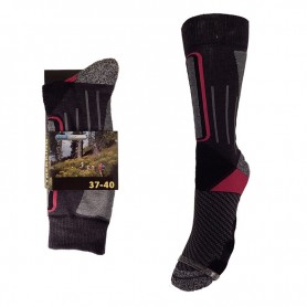 Chaussettes de Randonnée Trekking Noir/Rose Femme