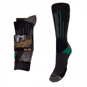 Chaussettes de Randonnée Trekking Noir/Vert Unisexe