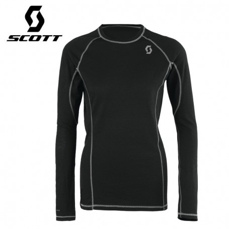 Maillot Laine Merinos SCOTT 9zro Noir Femmes